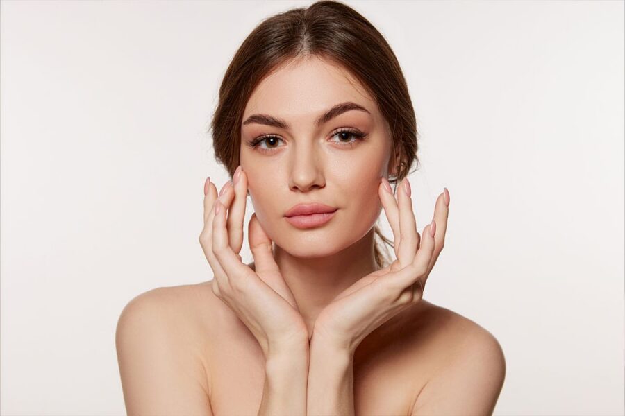woman after getting facial balancing in Clermont, FL